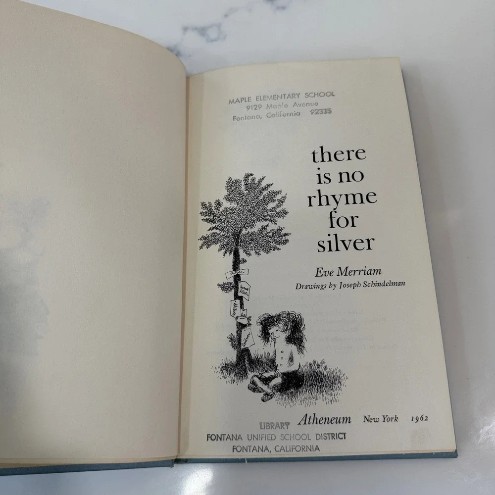 There‎ Is No Rhyme for Silver Eve Merriam 1962 First Edition Poetry Hardcover